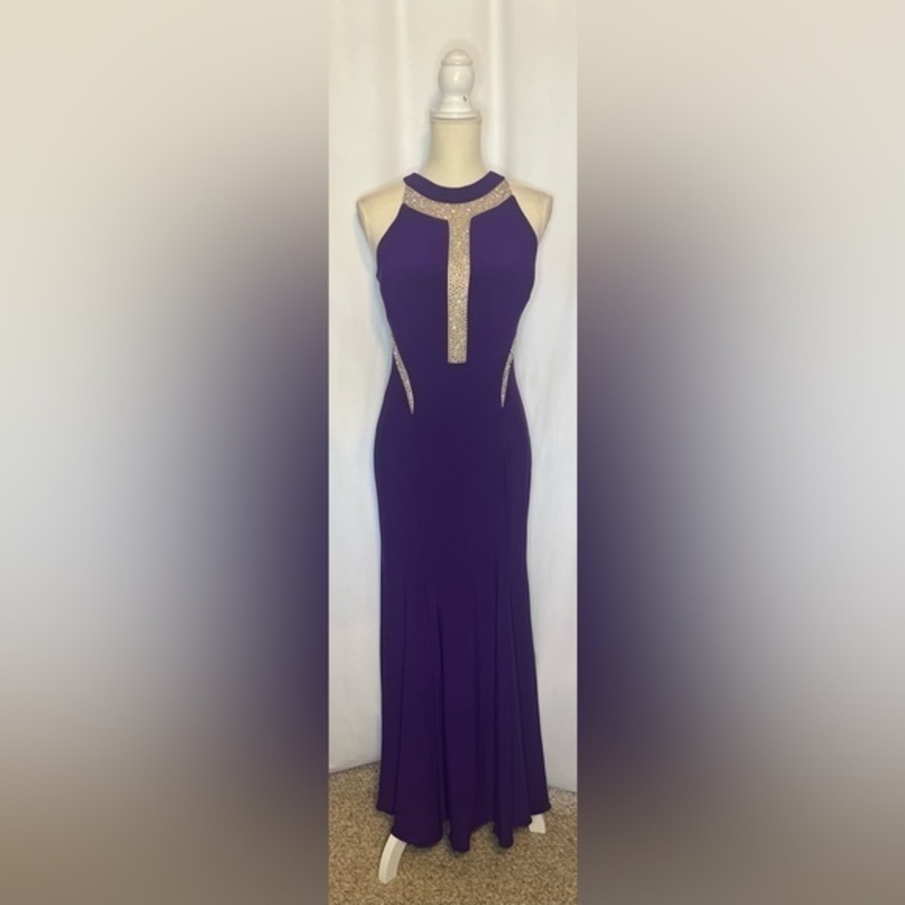 Xscape Purple Sequin Dress